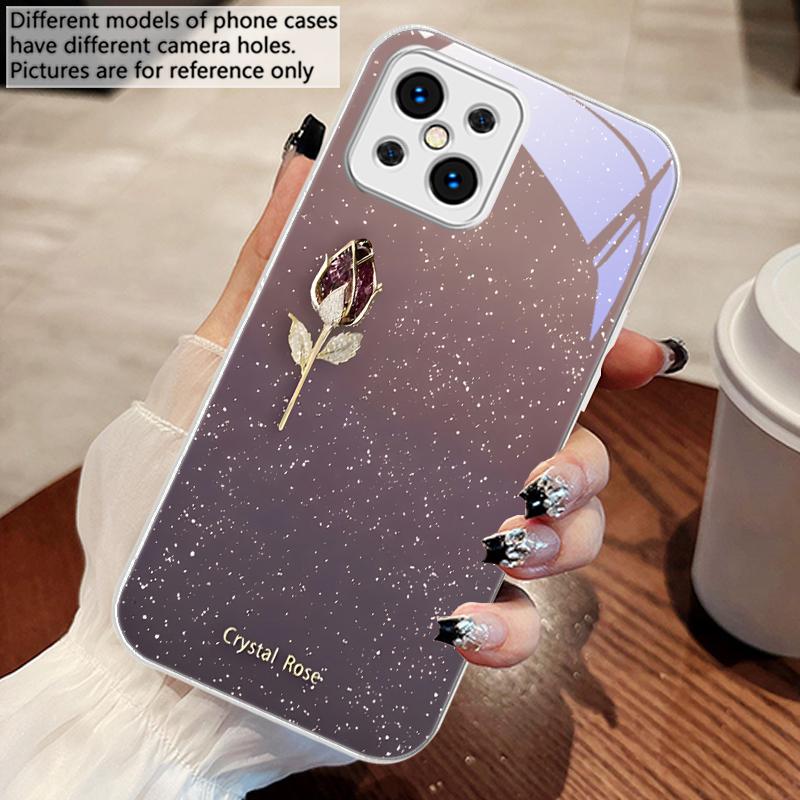 Gradientowy Fioletowy Zapachowy Dla Oppo Find X5 X8 Pro X3 Lite A72 58 73 54S F11 79 Reno 6 4Z 5G Nord N200 Szkło Hartowane Etui na Telefon