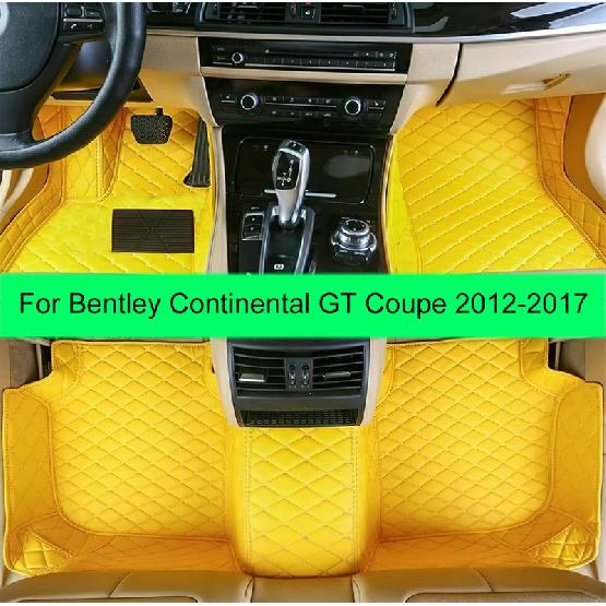 Car Floor Mats For Bentley Continental GT Coupe 2012 2013 2014 2015 2016 2017 Auto Foot Pads Carpet Cover Interior Accessories