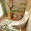 Solid wood children's room Tree house Under the bed Cabinet Multifunctional corner slide Children's room