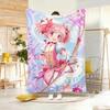 Dark Anime P-Puella Magi Madoka Magica Throw Lightweight 240G Flannel Blanket Soft Skin-Friendly For Summer Cooling