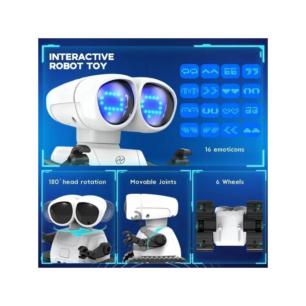 Rechargeable Remote Control Robot for Kids, Talking Robot with Music, LED Eyes and Walking Functions