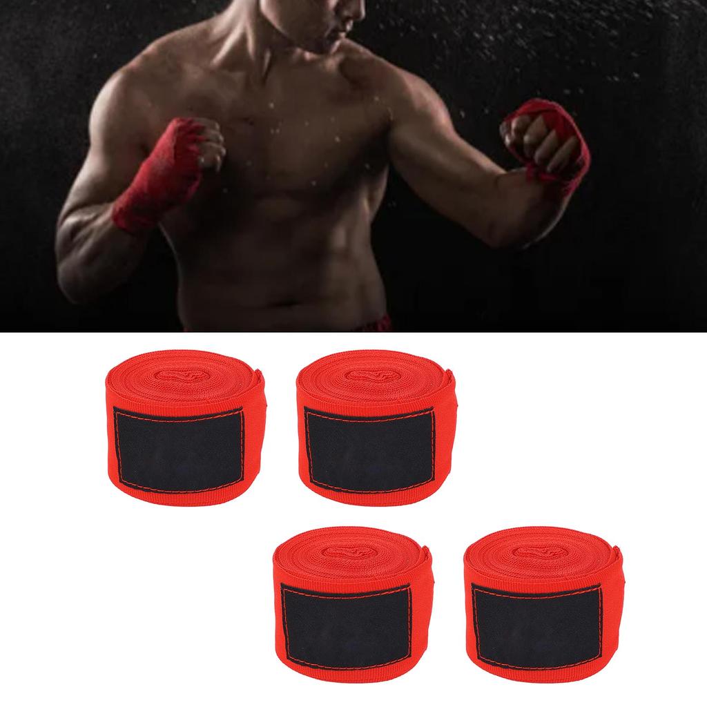 4pcs Sports Hand Wraps Elastic Boxing Handwraps Breathable MMA Boxing Hand Wraps for Men Women