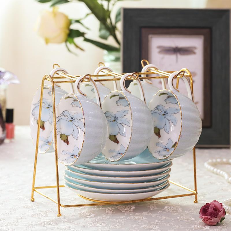 European Style Coffee Cup Set Household Flower Tea Cup