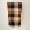 Imitation Cashmere Blue Plaid Scarf Women's Autumn and Winter New High-end Wool Scarf Shawl