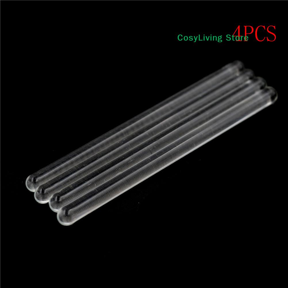 4Pcs Glass Stirring Rod Lab Use Stir Glass Stirring Rod Glass Laboratory Tool 6*100mm