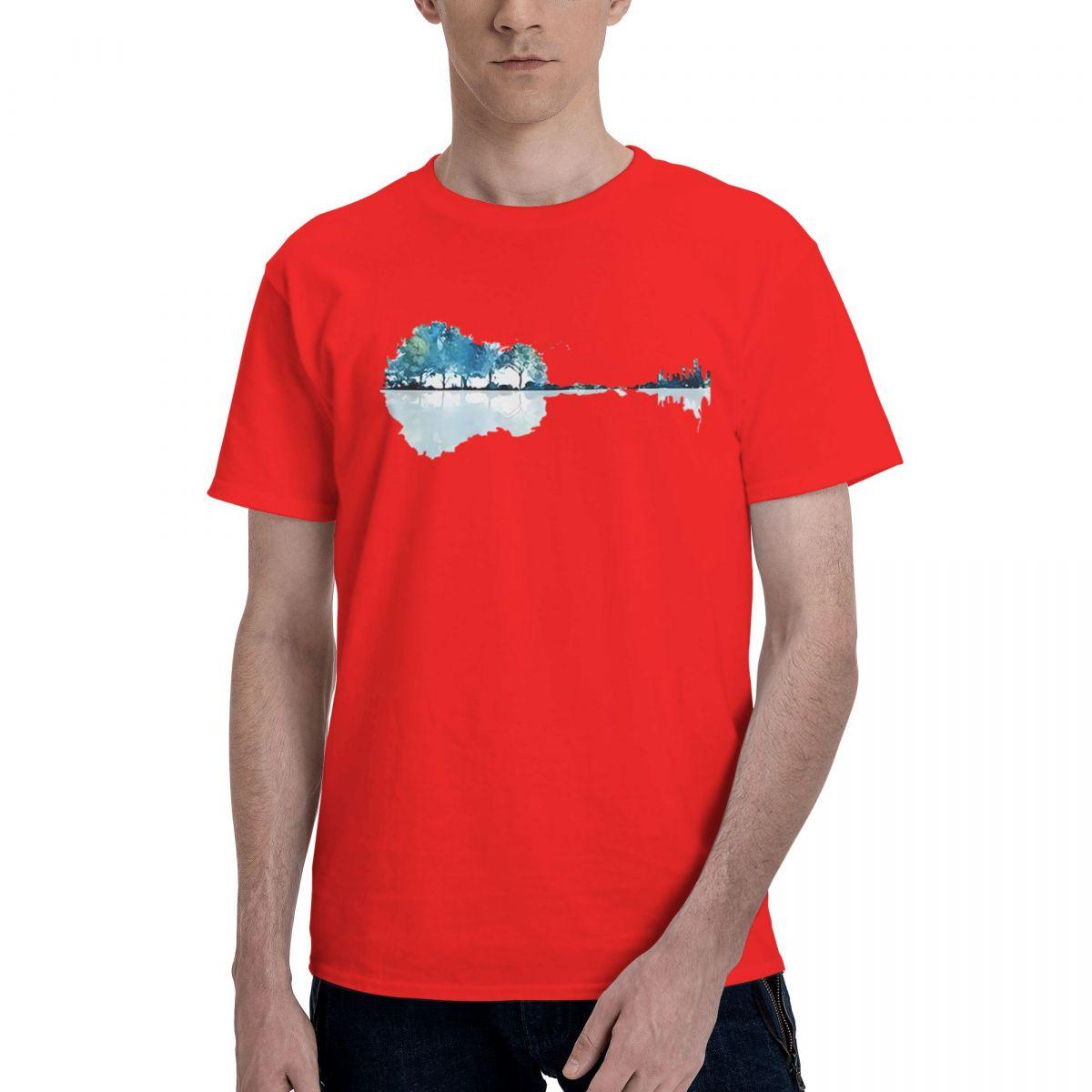 Fun Nature Guitar Watercolor Blues 100 Cotton Casual Breathable Confortable Totoro Funny TShirt For Men Funny Gift S