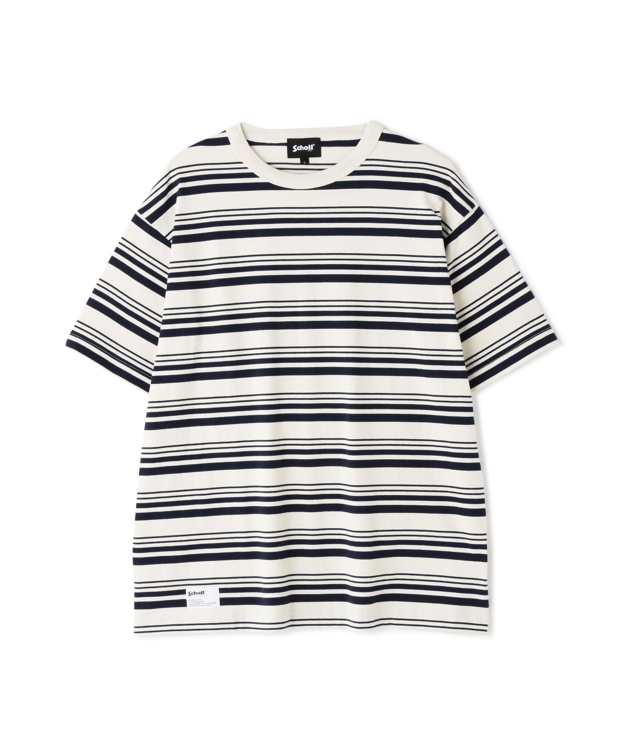 

Schott NYC HORIZONTAL STRIPES T-SHIRT / 782-4134014 Men s S 120 Navy