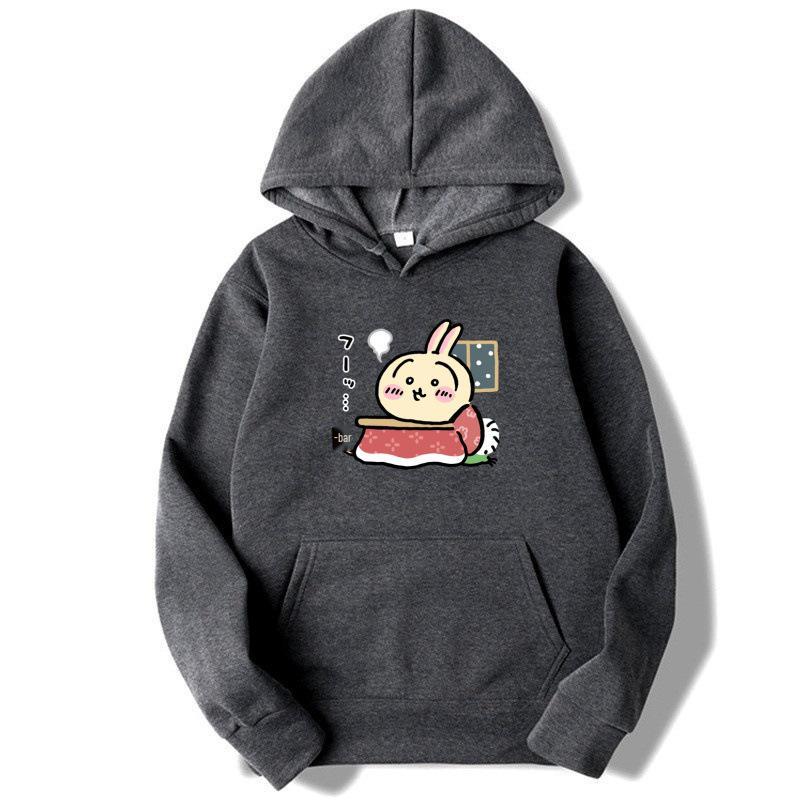 

Anime Usagi Cartoon Hoodie for Kids - Cute Casual Top for Boys and Girls 160 cm темно-сірий