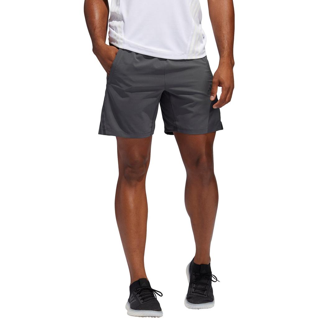 Adidas Logo Stripe Solid Color Breathable Fitness Shorts Men Shorts Grey FP7846