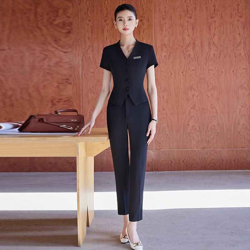 Women's Summer Short Sleeve Professional Suit Set