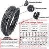 MingAo Punk Stainless Steel Beaded Custom Name Men Charm Bracelet Multi-layer Bangle Leather braid Magnet Clasp bracelet Jewelry