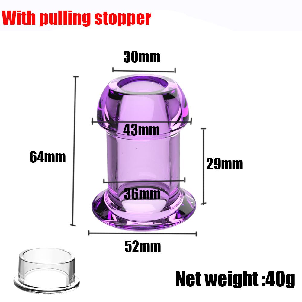 Hollow Anal Plug Silicone Tunnel Butt Plugs with Stopper Anal Dilator Anus Expansion Prostate Massage Sex Toys for Women Men Gay