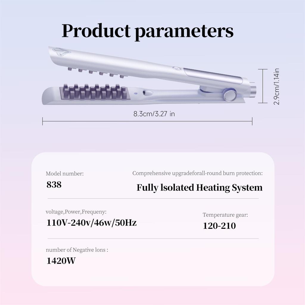 Mini Hair Straightener for Women&Men-4 Heat Settings Flat Iron with Ceramic Plates,Tangle-Free Cord, Safe for Fine,Damaged Hair