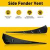 Universal Glossy Black Car Exterior Side Fender Vent Air Wing Cover Trim 2Pcs US