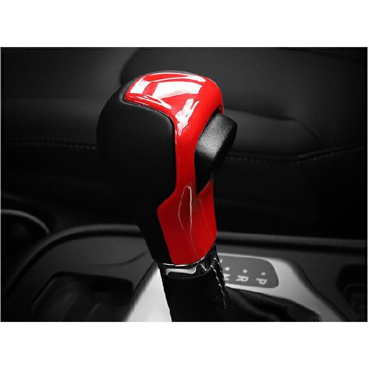 For Jeep Renegade 15-2023 Glossy Red Center Console Gear Shift Knob Trim 1pcs