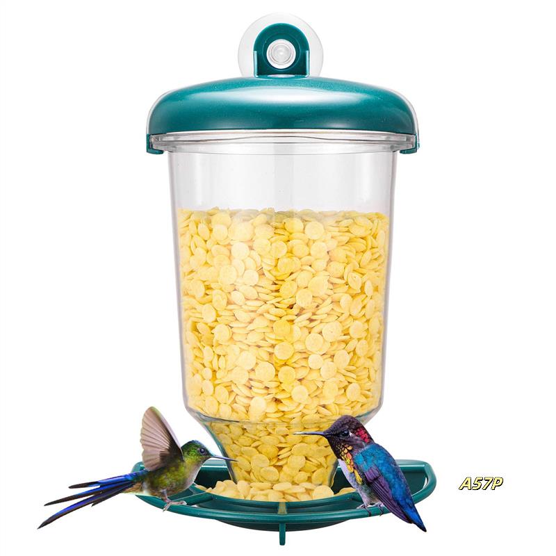 2X Window Bird Feeder With Strong Suction Cup, Removable Hanging Wild Bird Feeder