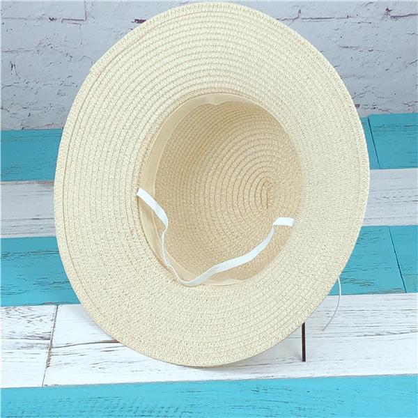 Summer hat female tide straw hat pearl versatile sunshade sunscreen bucket hat handmade foldable beach hat
