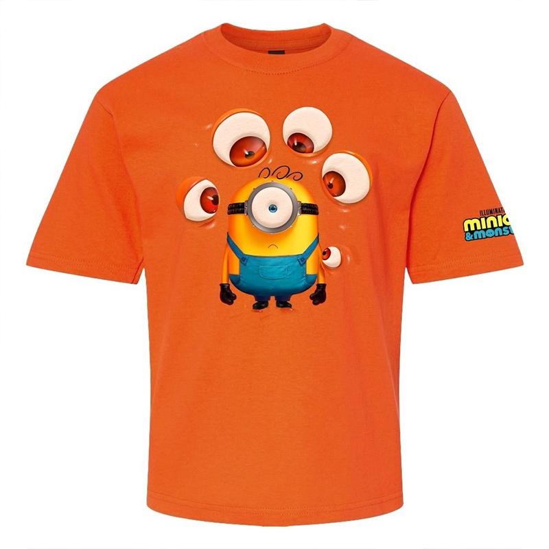 Minions Print Children Boys T-Shirt Skin Friendly Comfort Short Sleeve Tops Boys Girls Casual Birthday Gift Outfit