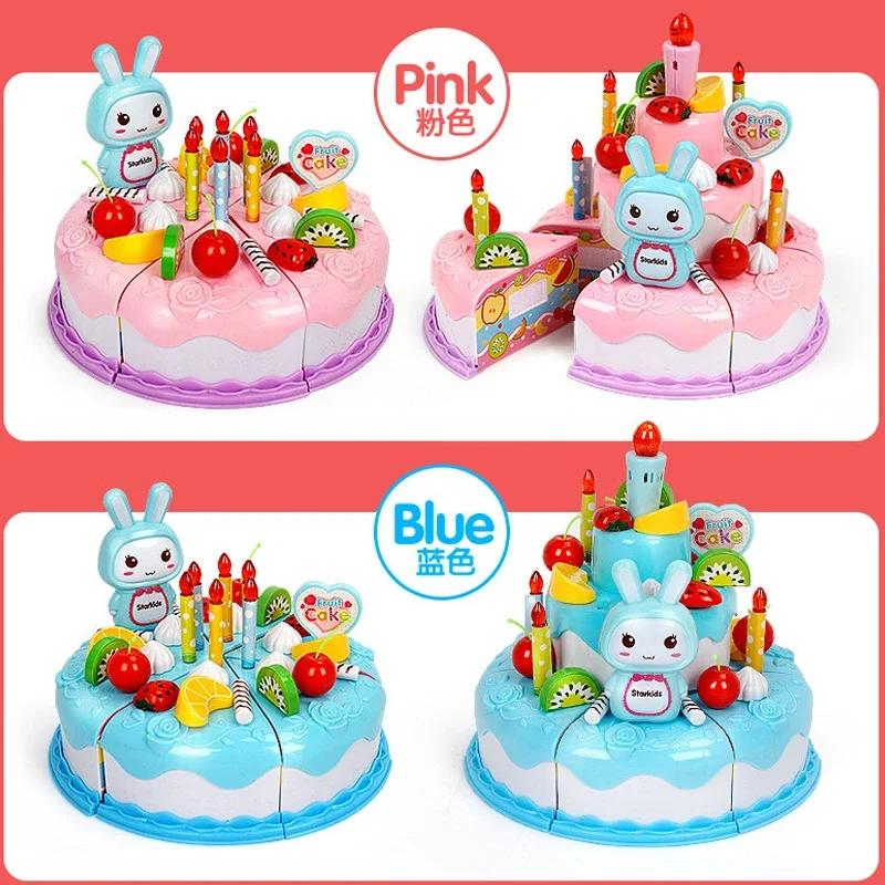 Bambini Dolcetti Torta Finta Giocattoli Cucina Simulati Plastica Taglio Cibo Oggetto Giocattolo Bambini Riconoscimento Oggetti Ragazzi Ragazza Regalo di Compleanno