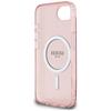Coque Guess IML Glitter Circle MagSafe pour iPhone 16e / 17e Rose