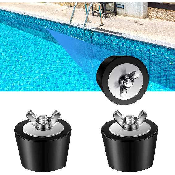 2PCS Rubber Pool Plugs 1.5 Inch Swimming Pool Winter Expansion Plugs Pool Return Line Plugs Skimmer Pool Plugs