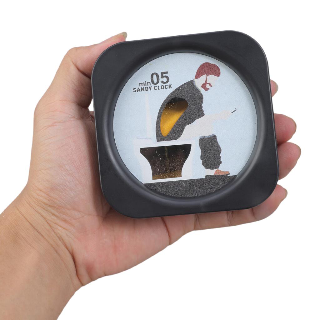 Sablier innovant en forme de toilettes de 5 minutes Décoration de salle de bain Rappel visuel Outil de gestion du temps Design créatif