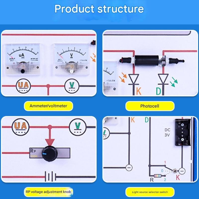 Physics Teaching Instrument Photoelectric Effect Demonstration Tool For School Classroom Labs and Science Experiment