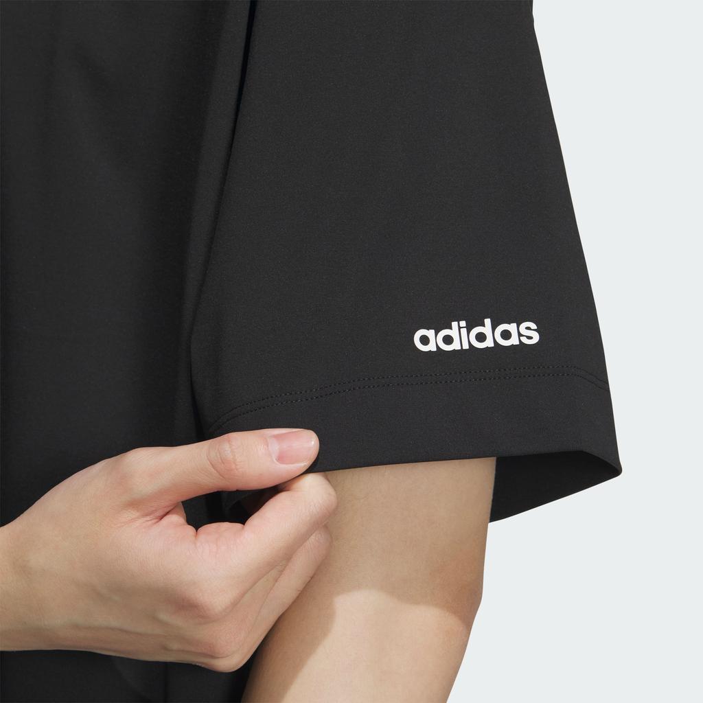 Adidas Drop Shoulder Sleeve T-Shirt Unisex Black JI8476