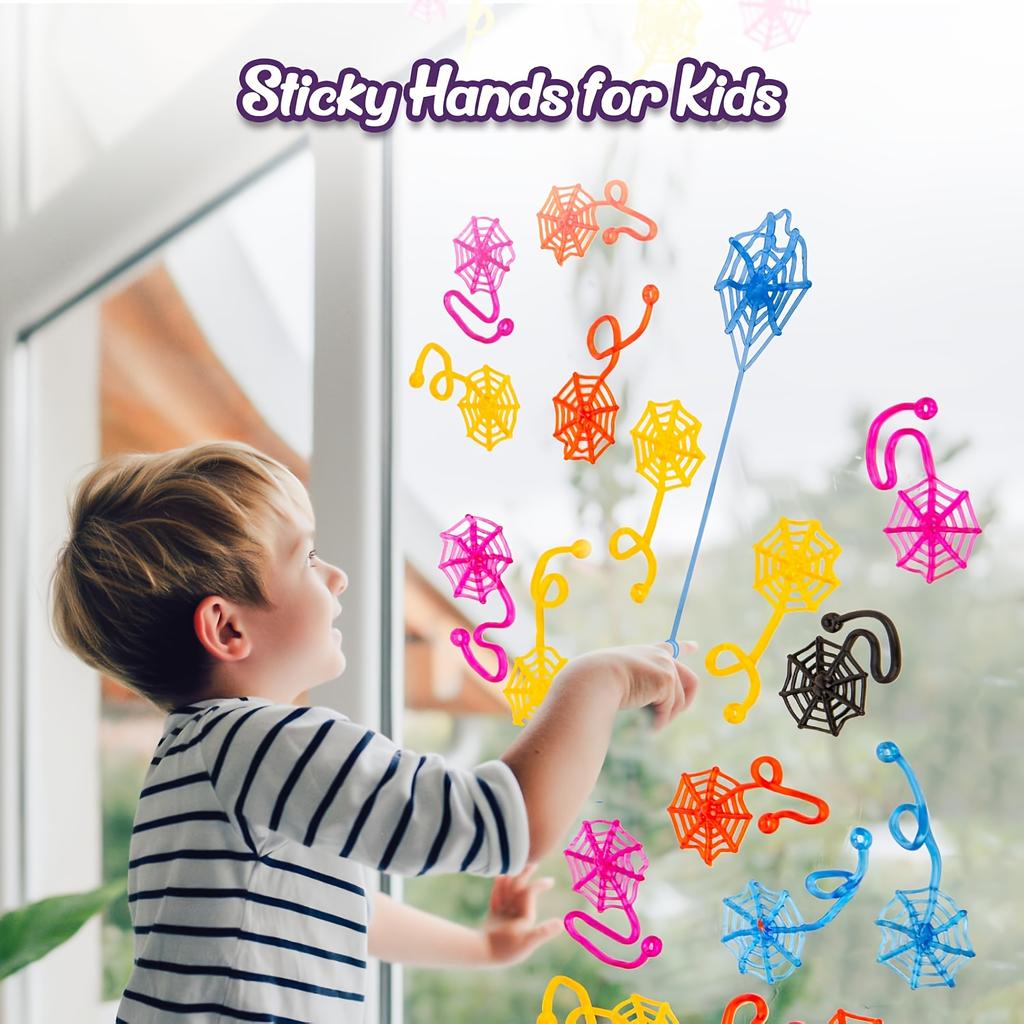 10/30pcs Sticky Spider Web Party Favors Set - 6-Color Sticky Spider Web Decorations, 7.5-Inch Kids' Special Elastic Spider Web
