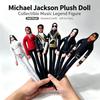 Plyšová panenka Michaela Jacksona se 6 klasickými pódiovými oblečky Sběratelská plyšová hračka MJ Merch Dárek pro milovníky hudby Dekorace do domácnosti