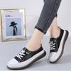Spring Autumn Genuine Leather Vulcanized Shoes Women Jogging Sneakers Woman Lace Up Flat Walking Trainers Fitness Cross-training