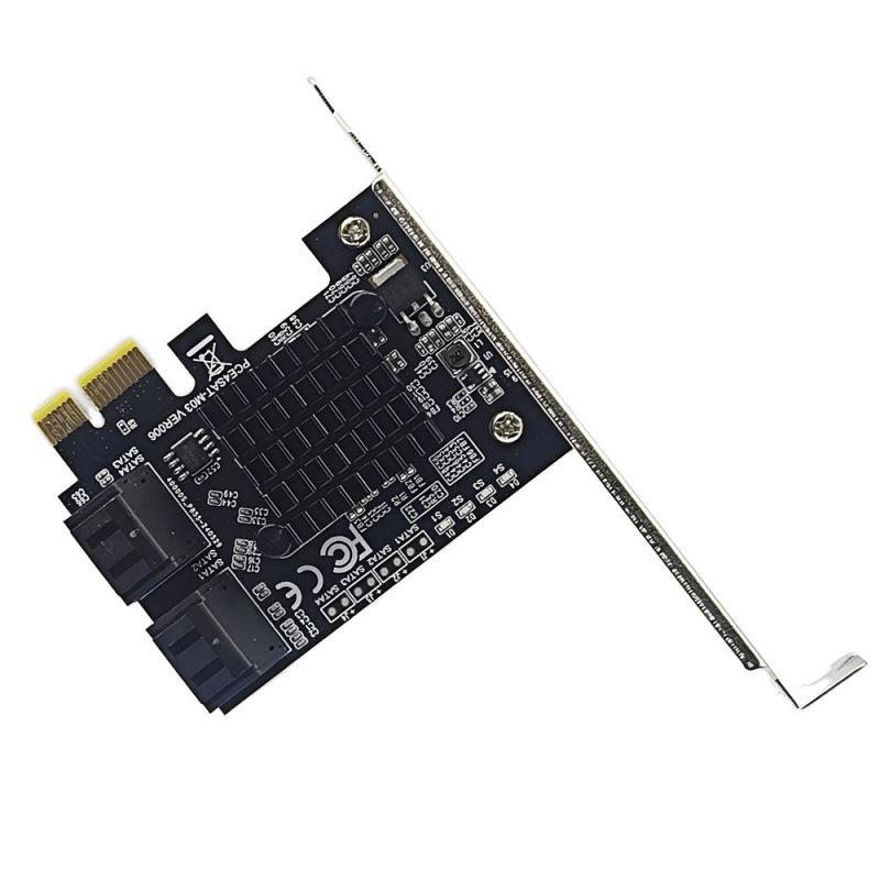 1Pcs 6Gbps Sata 3.0 To Pci-E 1X Adapter Expansion Card 4 Port Computer Card Connectors Sata Iii Pcie Card