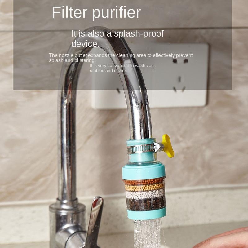 Xiaomi Filtre de Robinet Cuisine Ménager Outil de Purification d'Eau Six Couches Anti-Éclaboussures Universel Douchette Extension Filtre