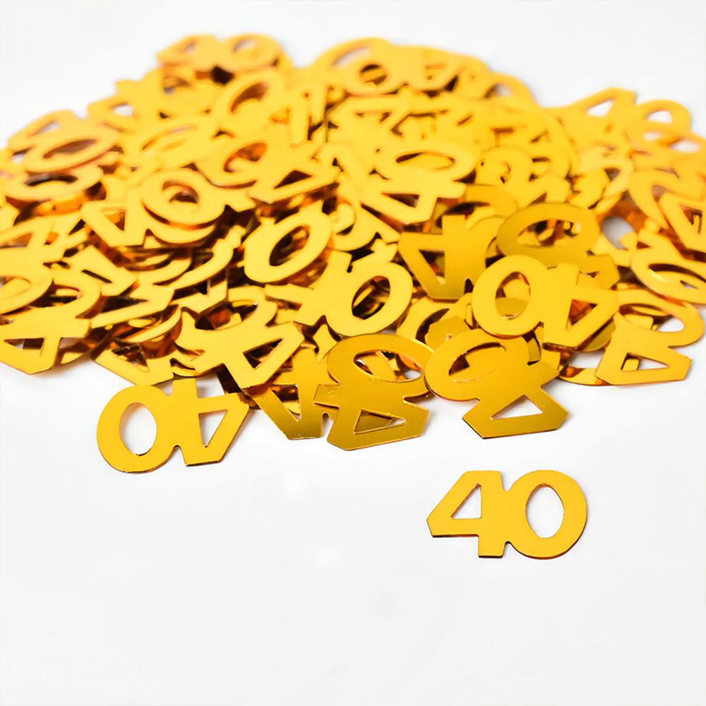 15g/Bag Digital Gold Confetti Glitter Number 18/21/30/40/50/60/70 Paper Scraps Birthday Party Anniversary Wedding Decoration