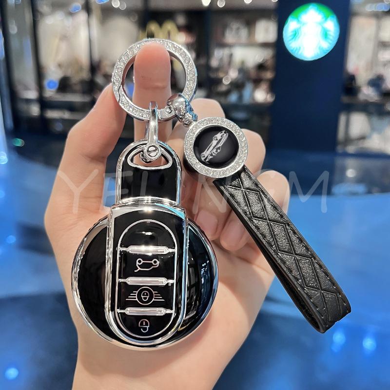 Fob Keychain Tpu For Bmw Mini Cooper Keyring Countryman F54 Clubman F55 Hardtop F56 F57 F60 Car Key Case Cover Accessories