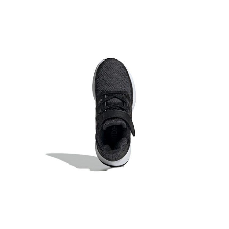 adidas Run Wide EL Slip Resistant Low Top Kids' Running Shoes Black White Children Aged 3 7 Years Old EH0267