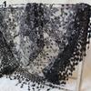 Lady Fashion Hollow Tassel Lace Rose Floral Scarf Triangle Shawl Wrap Gift