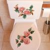 Self-adhesive Powder Rose Gold Edge Toilet Sticker Set - Bathroom Toilet Tank Decorative Sticker Pack
