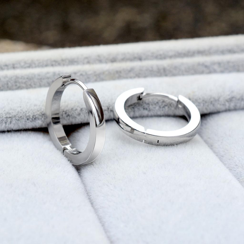 2PC Minimalist Stainless Steel Classic Round Gold Color Earring for Women Men Tiny Huggie Hoop Punk Rock Party Jewelry Gifts 20G