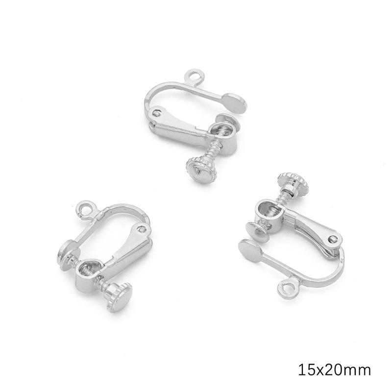 Spiralne klipsy na uszy z wiszącymi kółkami dla nieprzekłutych uszu, wzór żaby, platerowane miedzią 14K/18K, zachowujące kolor, akcesoria do biżuterii DIY