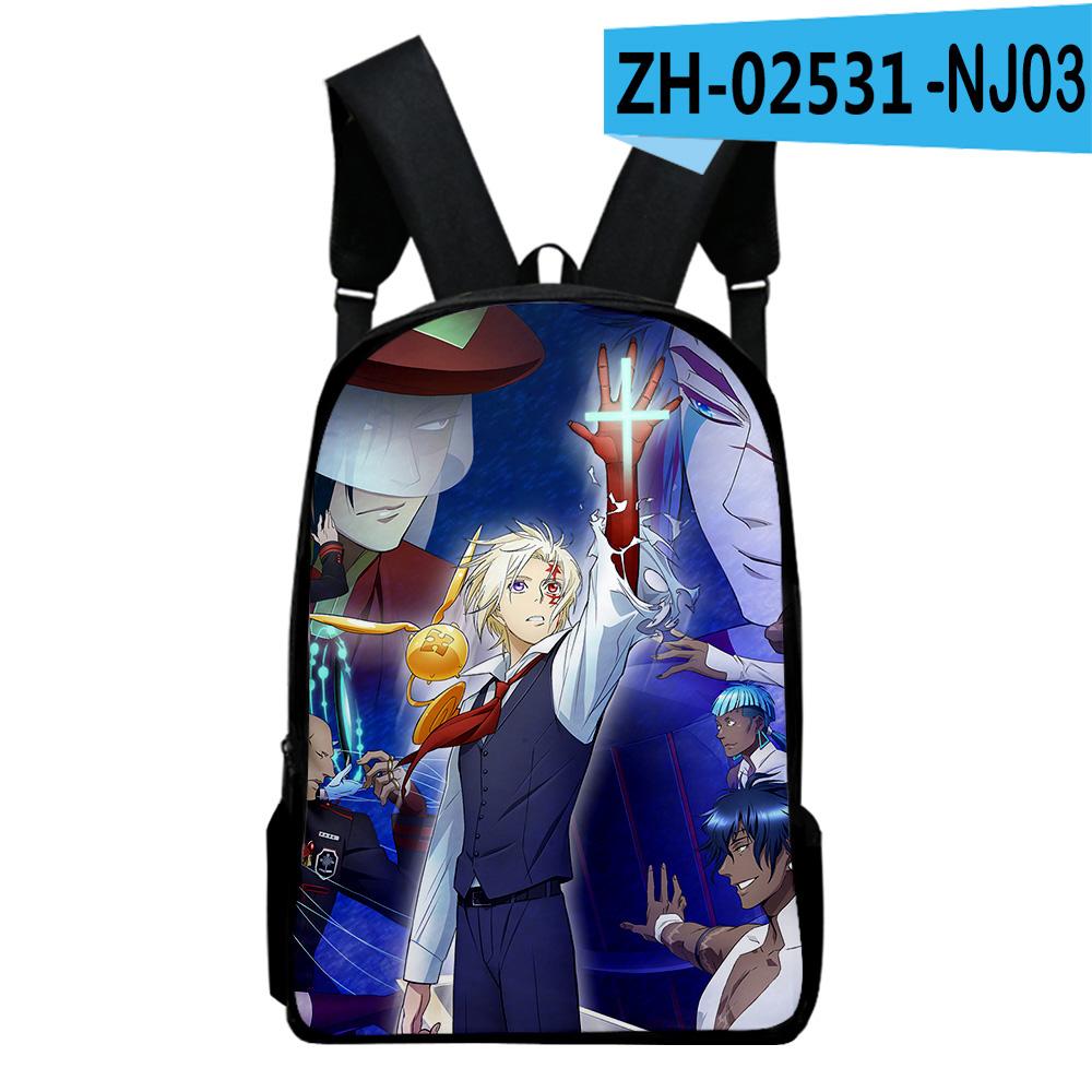 Popular Novelty Cool D.Gray-man Notebook Backpacks Pupil School Bags 3D Print Oxford Waterproof Boys/Girls Laptop Backpacks