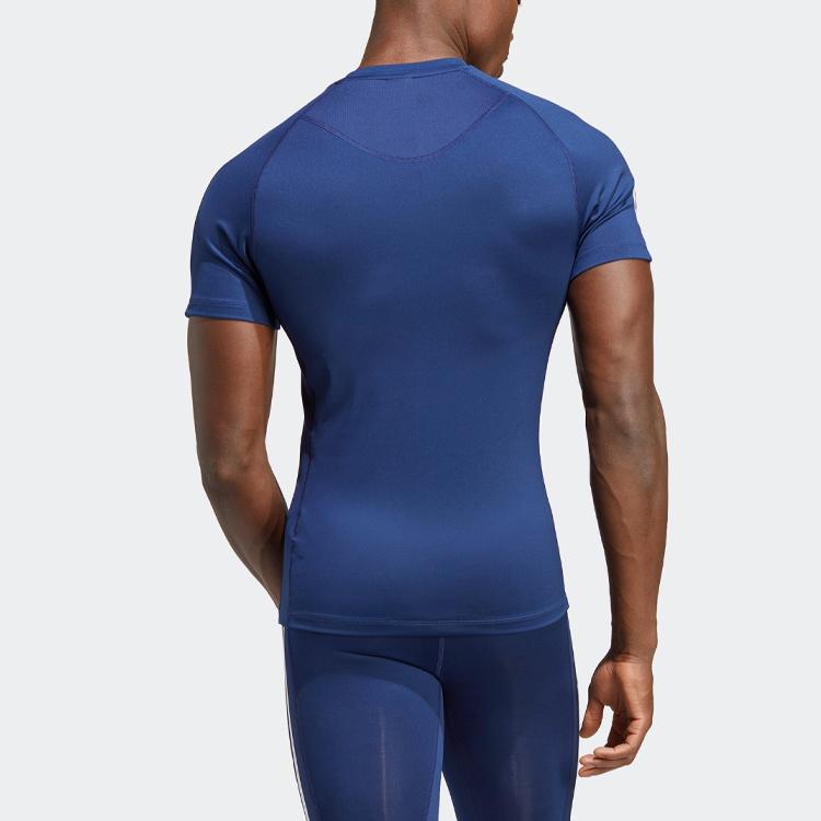 adidas T Shirts Men's Dark Blue Crew Neck Moderate IC2166