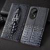 Huse Tip Portofel din Piele Naturală cu Cap de Crocodil Retro pentru Telefoane Honor 50 60 70 80 90 100 200 300 400 Pro SE Lite Ultra