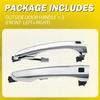 2x Front Left & Right Exterior Door Handle for Hyundai Elantra 2017- Chrome