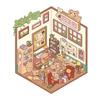 Cartoon Landscaping Sticker Cute 3D Three-dimensional Hut Creative Miniature Scene Sticker Decompression Handbook Sticker