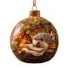 Ornamenti Divertenti per Albero di Natale a Forma di Palla Sportiva 3D Micro Scena Ornamento Sportivo Festivo Palla Trasparente Decorazione da Appendere Ornamento per la Casa