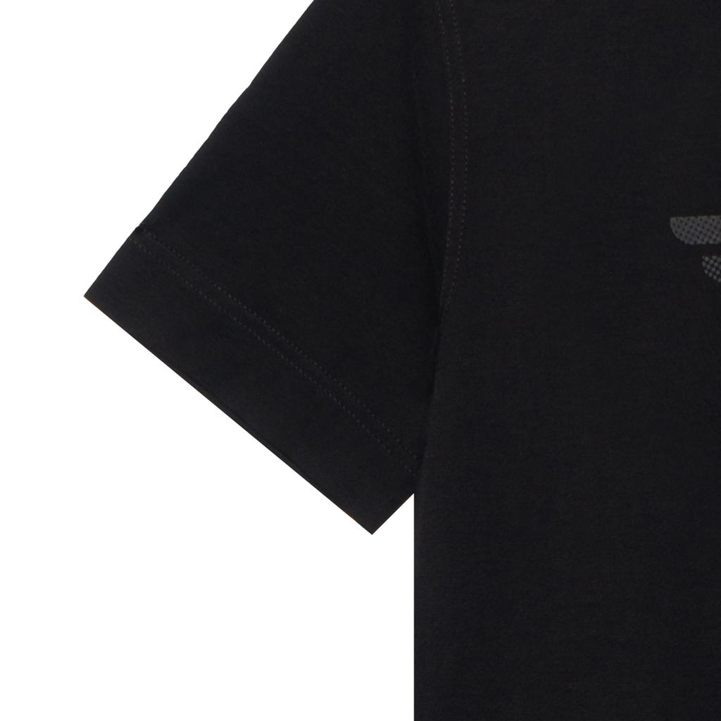 Emporio Armani Logo Print Solid Color Crew Neck Short Sleeve T-Shirt Men tops Black 3K1TE6-1JSHZ-0999