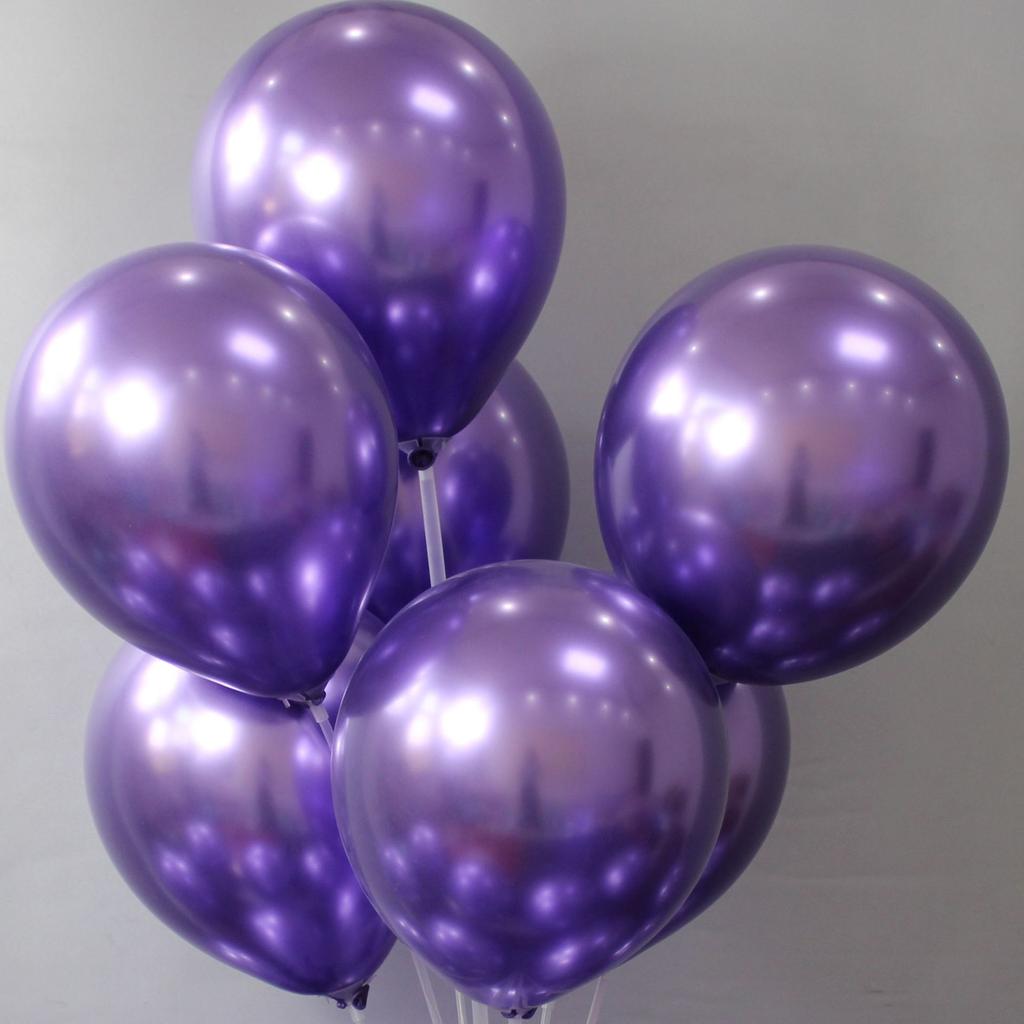 12inch 2.8g Chrome Thickened Metal Balloons Pack for Birthday Wedding Party Backdrop Decoration Bulk Balloon Decoration 50pcs