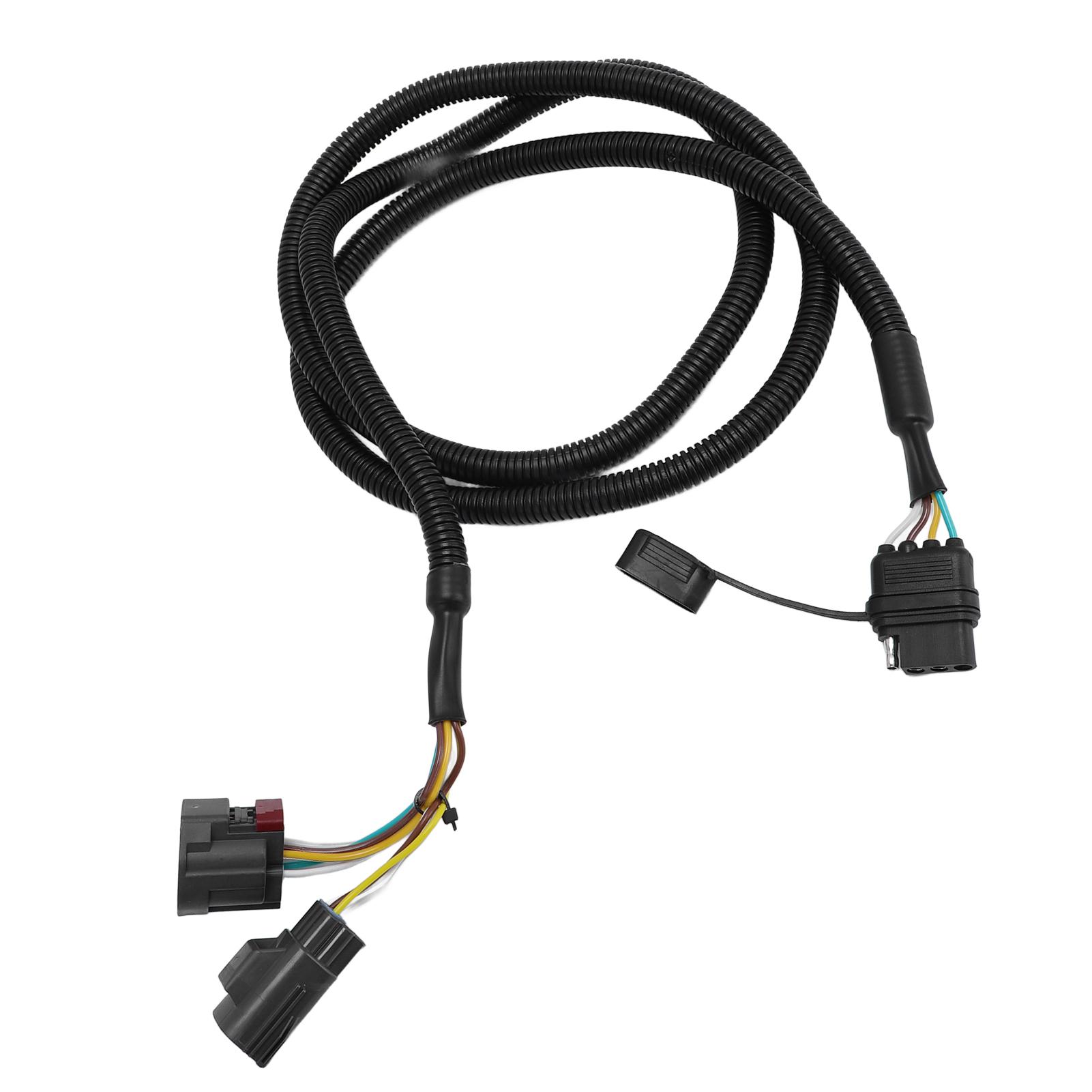 

4 Way Flat Trailer Wiring Harness Improve Driving Safety 74.01in Length Stable Connection for JK 2 4 Door Taillights