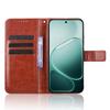 PU Leather Case for Oppo A6 Pro 4G/A6 Pro 5G/F31 5G Crazy Horse Texture Phone Wallet Cover with Strap